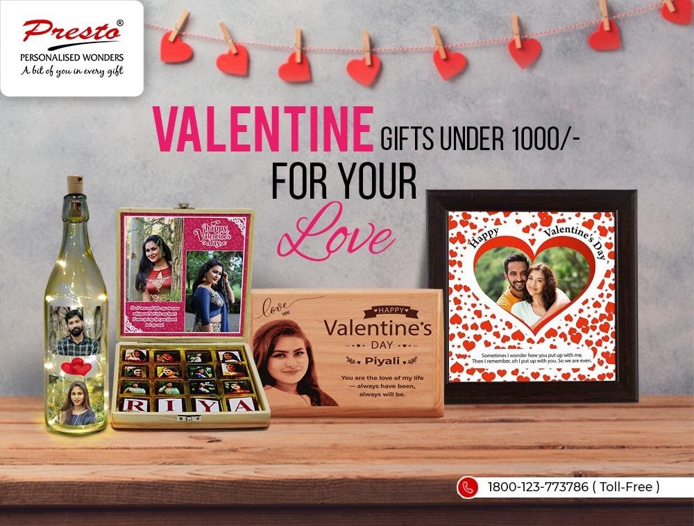 Valentine Gifts Under 1000 for Your Love